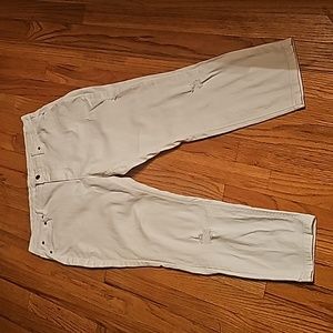 HUE size L white distressed jeans/pants...like new condition
